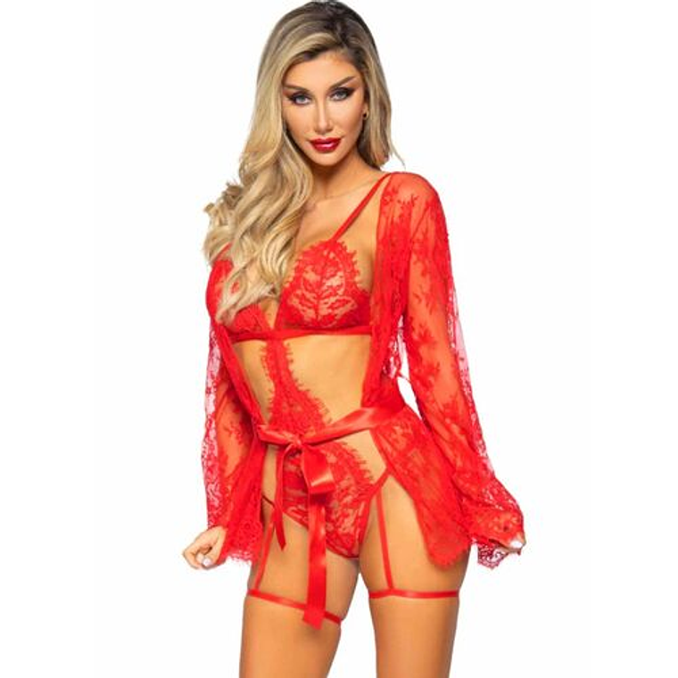Body and Robe Set LEG AVENUE 86123 | Sensuality in Red 1