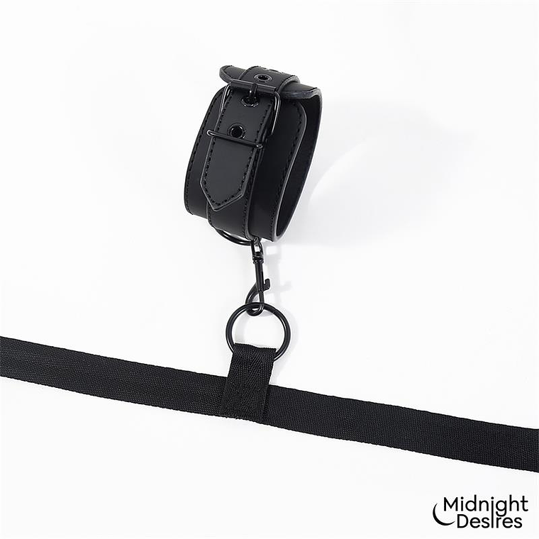 Midnight Desires Bed Restraint Kit | Adjustable Vegan Leather Restraints 6