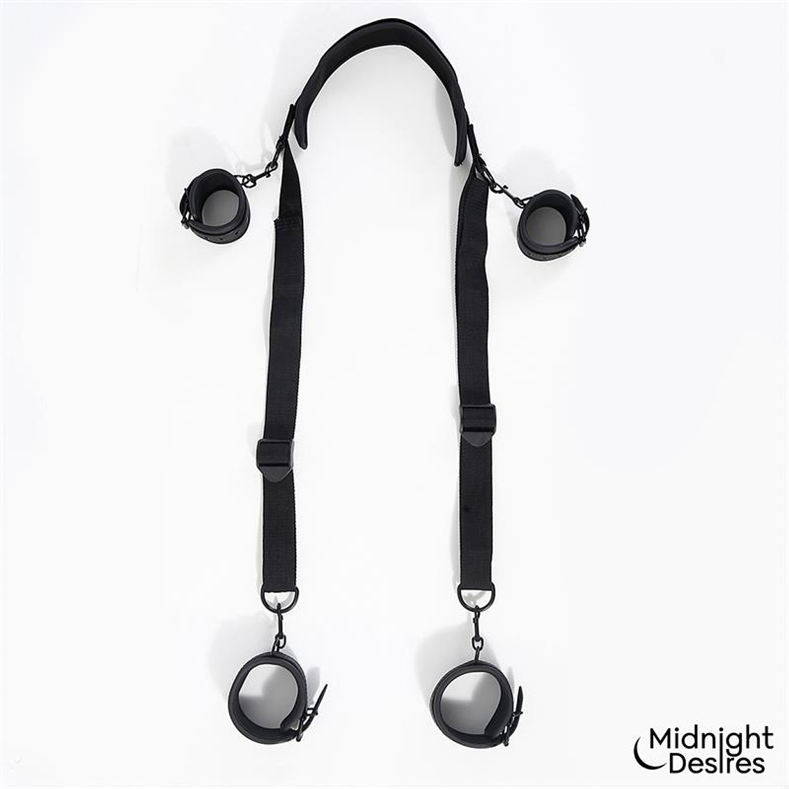Midnight Desires Restraint Kit | Adjustable Collar and Handcuffs in Vegan Leather 2