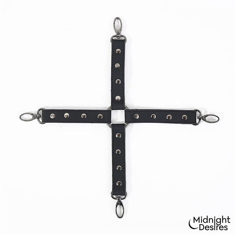  Conjunto de Bondage e Lingerie Midnight Desires | Liga e Algemas em Couro Vegano 6
