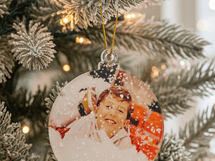 Bola de Natal em acrílico - Personalizada 