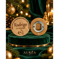 Saca-Rolhas em Bambu Personalizado com Íman - imagem 1