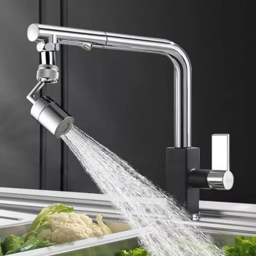Grifo Ahorrador Agua 720° Llave Fregadero Lavamanos Cocina Click
