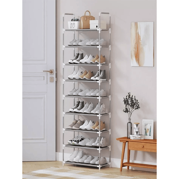 Zapatero Organizador 9 Niveles De Metal Y Plastico 2