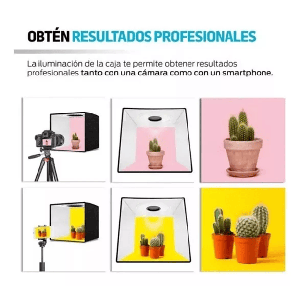 Mini Estudio Fotográfica 40x40 Caja Luz Fotografía 2