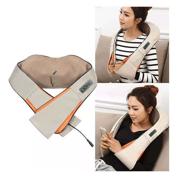 Masajeador Eléctrico Lumbar Para Cuello Y Cervical Multi Masaje NL 2