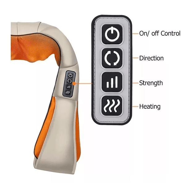 Masajeador Eléctrico Lumbar Para Cuello Y Cervical Multi Masaje NL 6