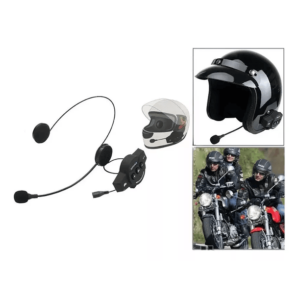 Audifono Para Casco De Moto Con Auriculares Bluetooth Y Llam