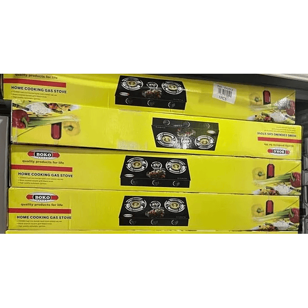 Cocinilla Encimera A Gas De Vidrio Templado 3 Platos 3