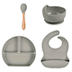 Set De Alimentación De Silicona Con Ventosa Para Bebés