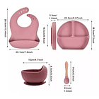 Set De Alimentación De Silicona Con Ventosa Para Bebés CH  6