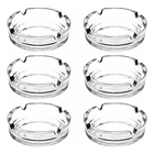 Pack De 6 Ceniceros Redondos Para Mesa O Escritorio De Vidrio  1