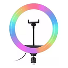Aro De Luz De 30cm Rgb Con Soporte Para Celular 1