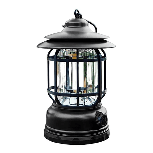 Lampara Retro Portatil Para Acampar Linterna Con Recarga Usb