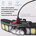 Linterna Frontal Led Recargable Con Sensor  5