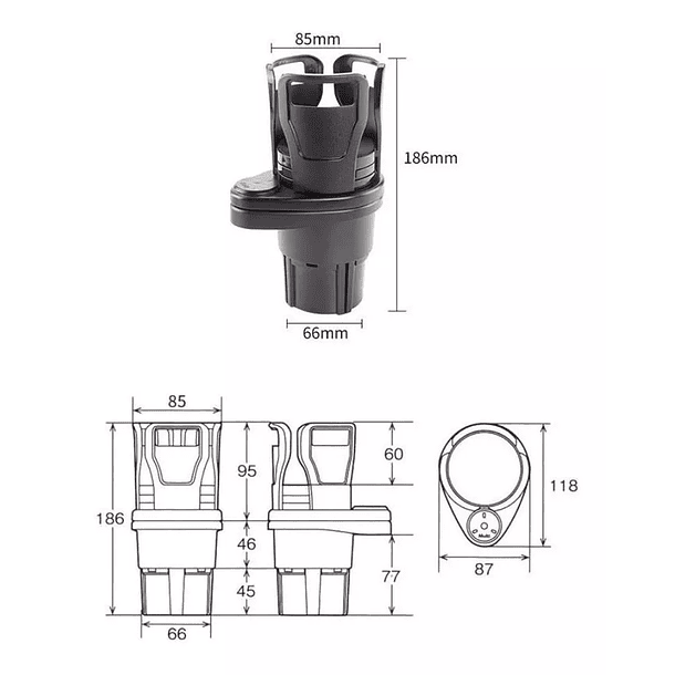 Portavasos Para Coche Soporte De Vaso Multifuncional CN 6