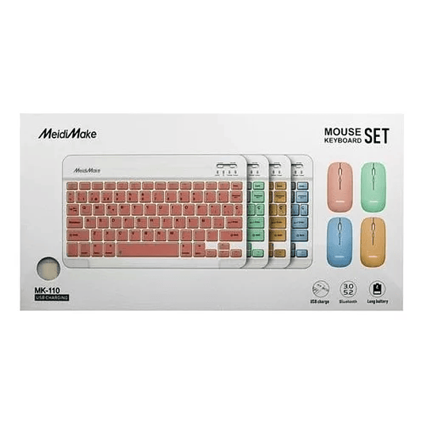 Teclado + Mouse (set) Wireless Recargable Mk110 Inalambrico 3