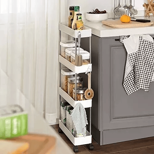 Carrito Organizador 4 Niveles Ruedas Multifuncional Cocina