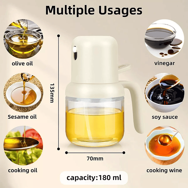 Rociador De Aceite Aceitero Spray Vinagre Limon 6