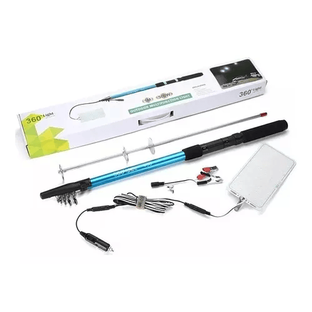 Lampara Led Caña De Pescar Telescópica Exteriores Camping 7