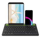 Teclado Inalámbrico Bluetooth Carga De Tablet Y Celular  1