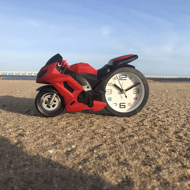 Reloj Despertador De Cuarzo Con Forma De Motocicleta Creativa 3