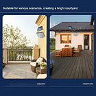 Lampara Luz Solar led  con Sensor de Movimiento  de Pared  Control Remoto  5