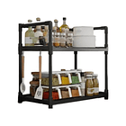 Organizador Rack Cocina 2 Niveles Especias Multifuncional   1