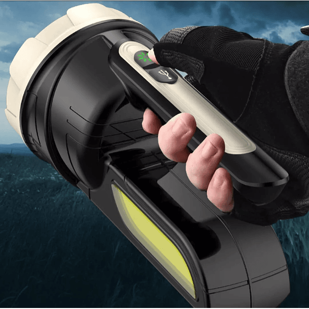 Linterna Potente Brillo Led Recargable Multiusos Luz Lateral 2