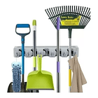 Colgador De Escobas Y Utiles De Aseo Con Ganchos Organizador  NL  0002  1