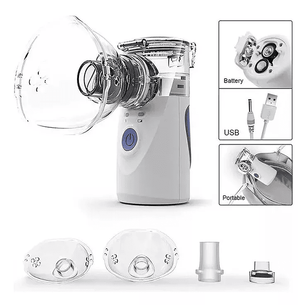 Nebulizador Portátil Terapia Niños Y Adultos Usb 5