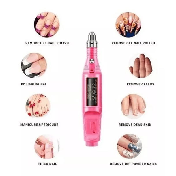 Set Manicure Pedicure Torno Electrico Profesional Uñas  CN  2