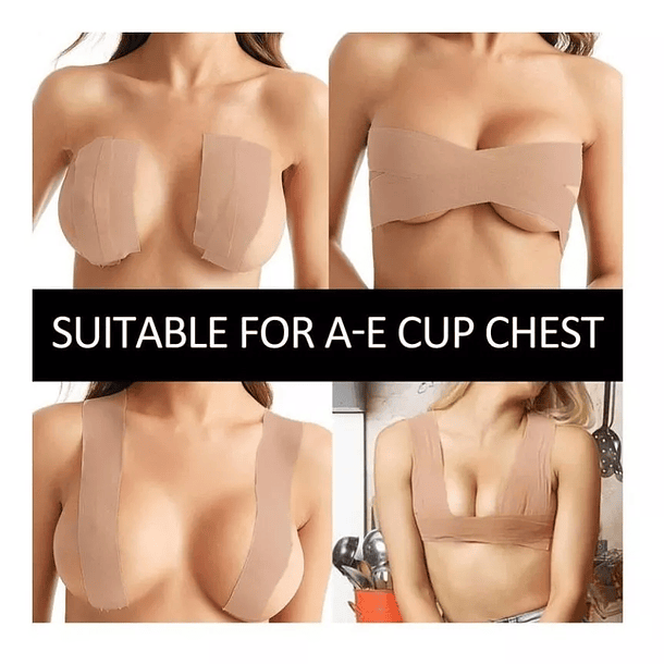 Cinta Invisible Levantamiento Senos Sujetador Tela Impermeable 5