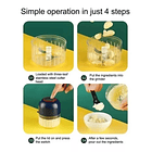 Mini Procesador Alimentos Picador Electrico Recargable 3