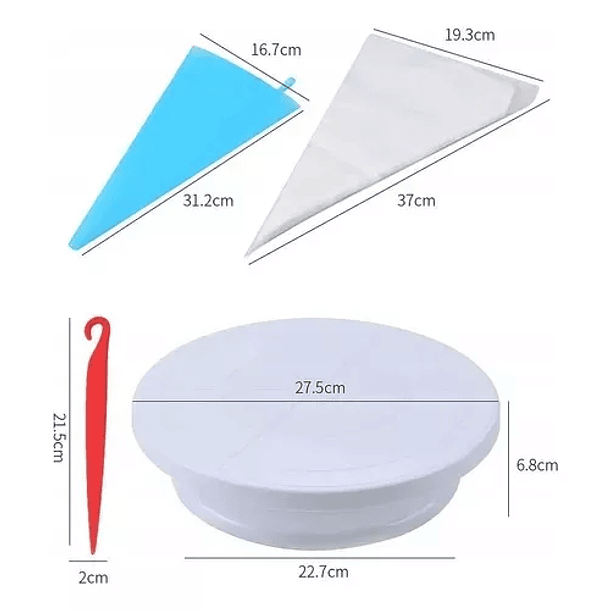 Set 66 Piezas Reposteria Plato Giratorio Kit Pastelería  12265  4