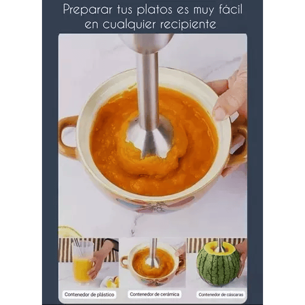 Batidora Picadora De Mano Eléctrico 300w Raf R-267 Hogar 2