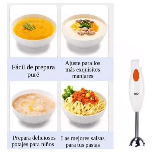 Batidora Picadora De Mano Eléctrico 300w Raf R-267 Hogar 3