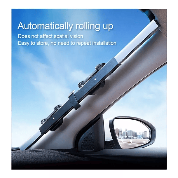 Parasol Retractil Quitasol Auto Cortina Para Sol Auto 70cm 3