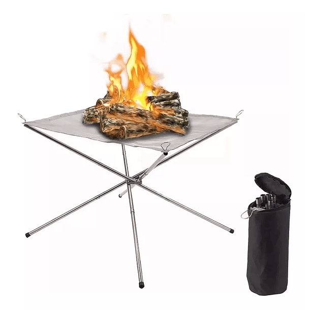 Soporte Plegable Portátil Fogata Para Camping Aire Libre 1