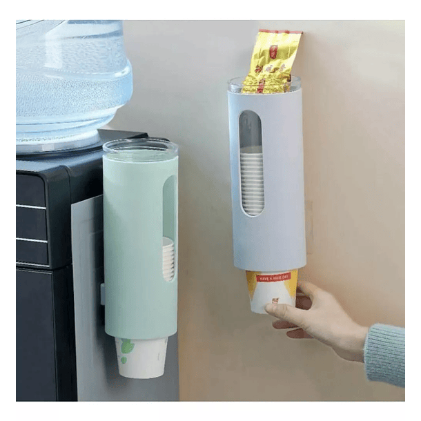 Pack 2 Dispensador De Vasos Desechables Porta Vasos Agua 4