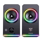 Parlantes Rgb Gamer De Escritorio Okinuma X6 2