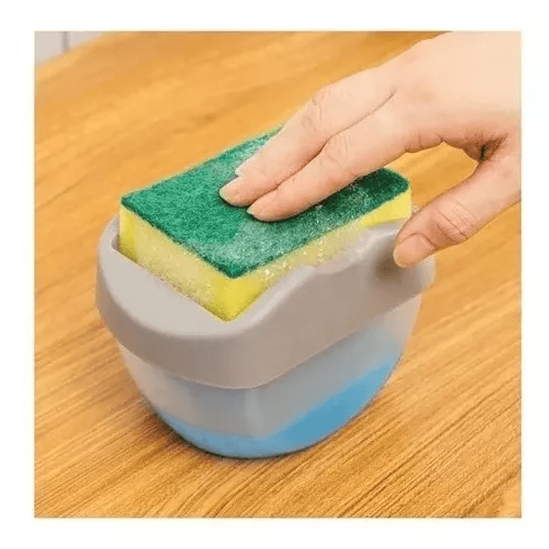 Dispensador De Jabon Con Esponja Lavaplatos 1