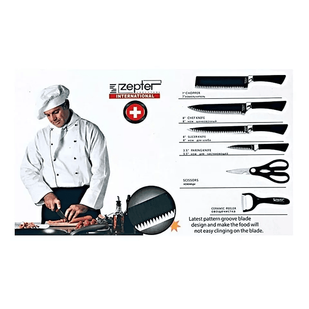 Set De Cuchillos Acero Inoxidable 6 Piezas 3