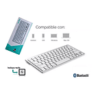 Teclado Bluetooth Weibo Plateado Wb-8023 1