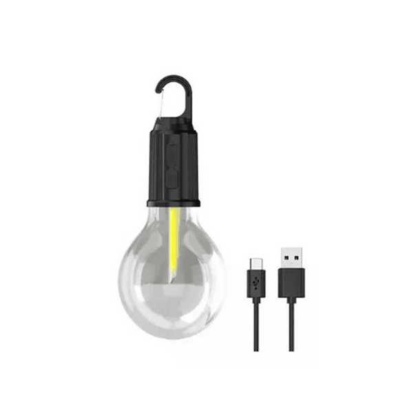 Pack 2 Lampara Ampolleta Recargable Usb Para Interior Exterior Y Camping  1