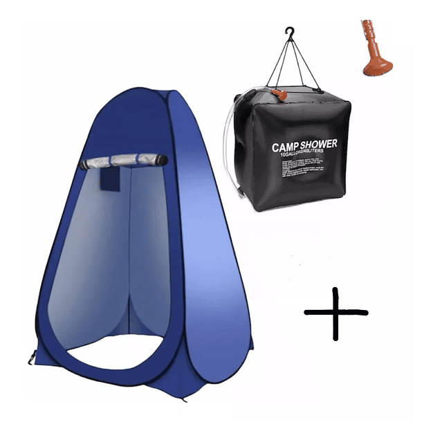 Carpa Baño Vestidor Portátil + Ducha Portatil Solar 40litros 1