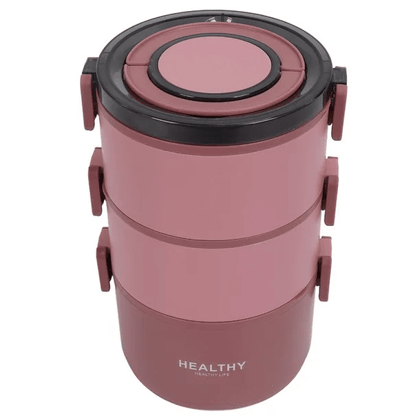 Lonchera Fiambrera de 3 Compartimientos Acero 2200ml  5