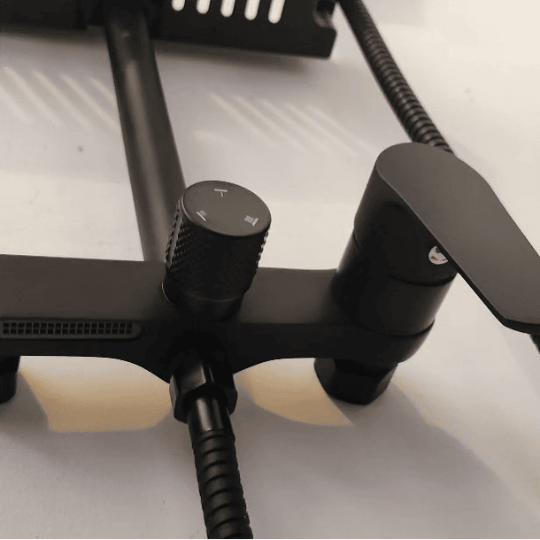 Columna De Ducha Negro 3 Salidas De Agua Redondo Shower  4