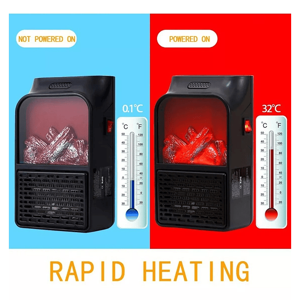 Calefactor Eléctrico Calentador Estufa Portatil Invierno 3