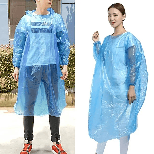 Capa Poncho Impermeable Lluvia Talla Única Reutilizable  1